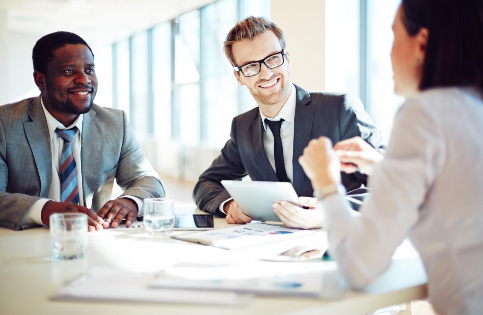 Modern financial planning workspace showing collaborative environment
